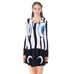 Blue Eye Zebra Flare Dress by Valentinaart