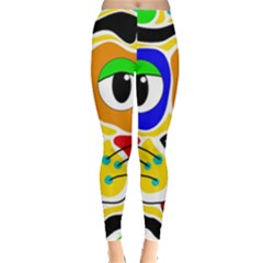 Colorful Cat Leggings  by Valentinaart