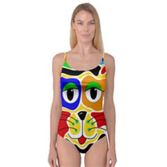 Colorful Cat Camisole Leotard 