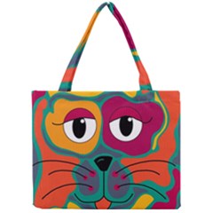 Colorful Cat 2  Mini Tote Bag by Valentinaart