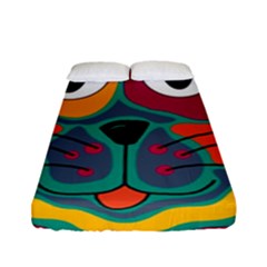 Colorful Cat 2  Fitted Sheet (full/ Double Size) by Valentinaart