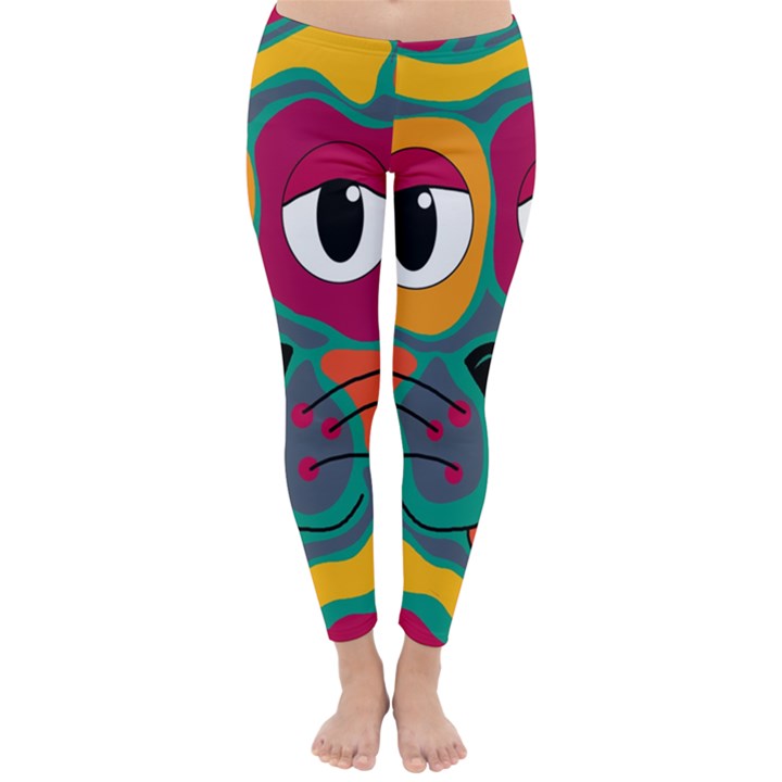 Colorful cat 2  Classic Winter Leggings