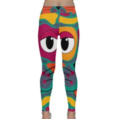 Colorful Cat 2  Classic Yoga Leggings by Valentinaart