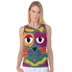 Colorful Cat 2  Women s Basketball Tank Top