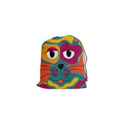 Colorful Cat 2  Drawstring Pouches (xs) 