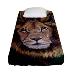 Lion Fitted Sheet (single Size) by ArtByThree