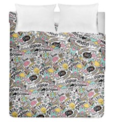 Communication Web Seamless Pattern Duvet Cover Double Side (queen Size) by kostolom3000shop