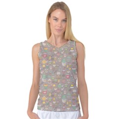 Tea Party Pattern Women s Basketball Tank Top