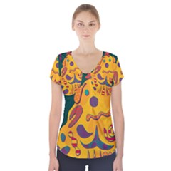 Candy Man 2 Short Sleeve Front Detail Top