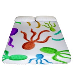 Octopuses Pattern Fitted Sheet (king Size)