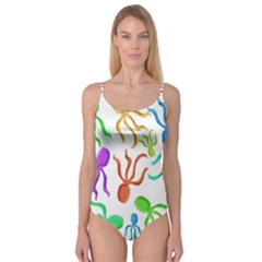 Octopuses Pattern Camisole Leotard 