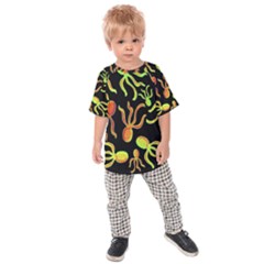 Octopuses Pattern 2 Kids  Raglan Tee