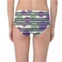 Purple and green elegant pattern Mid-Waist Bikini Bottoms View2