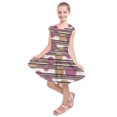 Simple Decorative Pattern Kids  Short Sleeve Dress