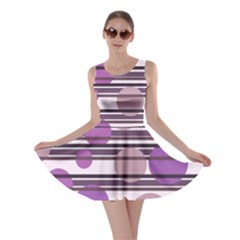 Purple Simple Pattern Skater Dress by Valentinaart