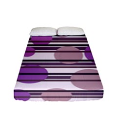 Purple Simple Pattern Fitted Sheet (full/ Double Size)