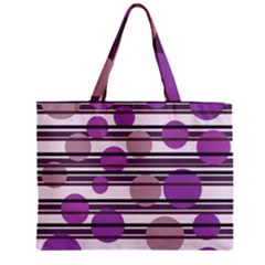 Purple Simple Pattern Zipper Mini Tote Bag by Valentinaart