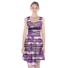 Purple Simple Pattern Racerback Midi Dress