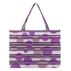 Purple Simple Pattern Medium Tote Bag