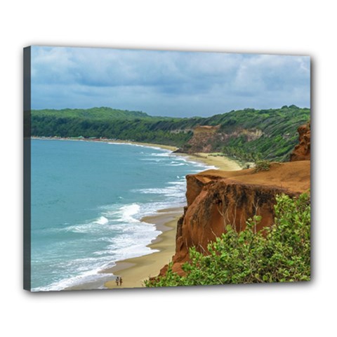 Aerial Seascape Scene Pipa Brazil Canvas 20  X 16  by dflcprints