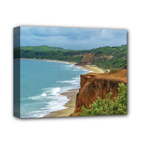 Aerial Seascape Scene Pipa Brazil Deluxe Canvas 14  X 11  by dflcprints