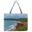 Aerial Seascape Scene Pipa Brazil Medium Zipper Tote Bag View1