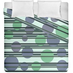 Green Simple Pattern Duvet Cover Double Side (king Size)