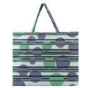 Green simple pattern Zipper Large Tote Bag View1