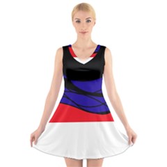 Cool Obsession  V-neck Sleeveless Skater Dress by Valentinaart