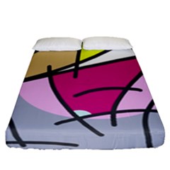 Fair Skater  Fitted Sheet (queen Size)