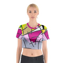 Fair Skater  Cotton Crop Top by Valentinaart