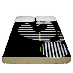 Abstract Art Fitted Sheet (queen Size)