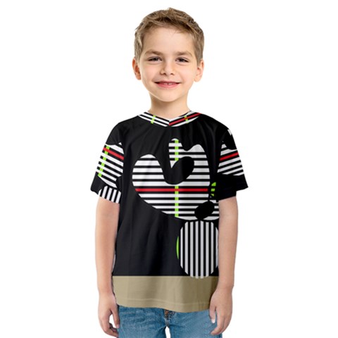 Abstract Art Kids  Sport Mesh Tee by Valentinaart