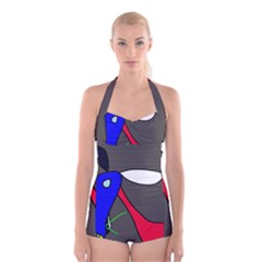 Donkey Boyleg Halter Swimsuit 