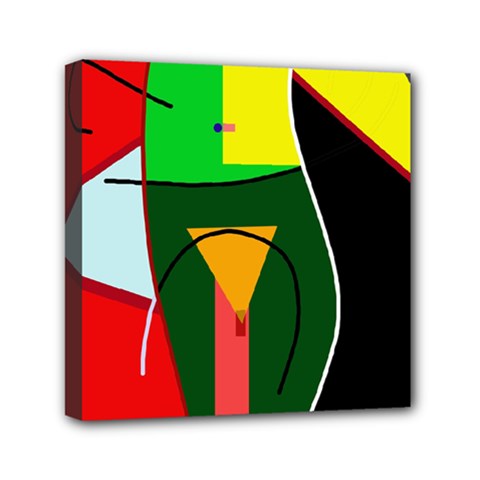 Abstract Lady Mini Canvas 6  X 6  by Valentinaart