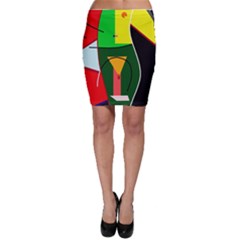 Abstract Lady Bodycon Skirt