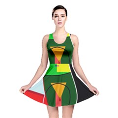 Abstract Lady Reversible Skater Dress