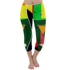 Abstract Lady Capri Winter Leggings 