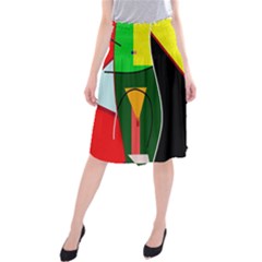 Abstract Lady Midi Beach Skirt