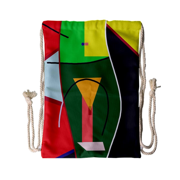 Abstract lady Drawstring Bag (Small)