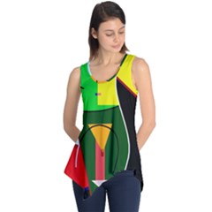 Abstract Lady Sleeveless Tunic