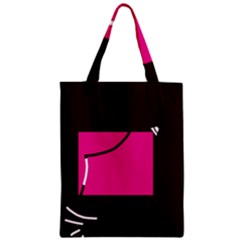 Pink Square  Zipper Classic Tote Bag