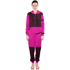 Pink Square  Hooded Jumpsuit (ladies) 