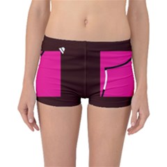 Pink Square  Boyleg Bikini Bottoms