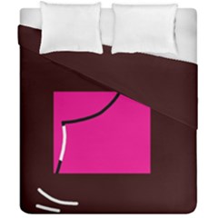 Pink Square  Duvet Cover Double Side (california King Size)