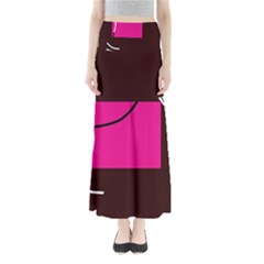 Pink Square  Maxi Skirts