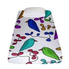 Birds And Flowers Fitted Sheet (single Size)