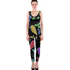 Birds And Flowers 2 Onepiece Catsuit by Valentinaart