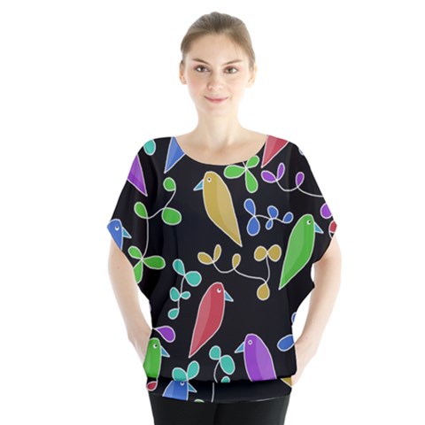 Birds And Flowers 2 Blouse by Valentinaart