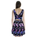 Flowers and birds - blue and purple Split Back Mini Dress  View2